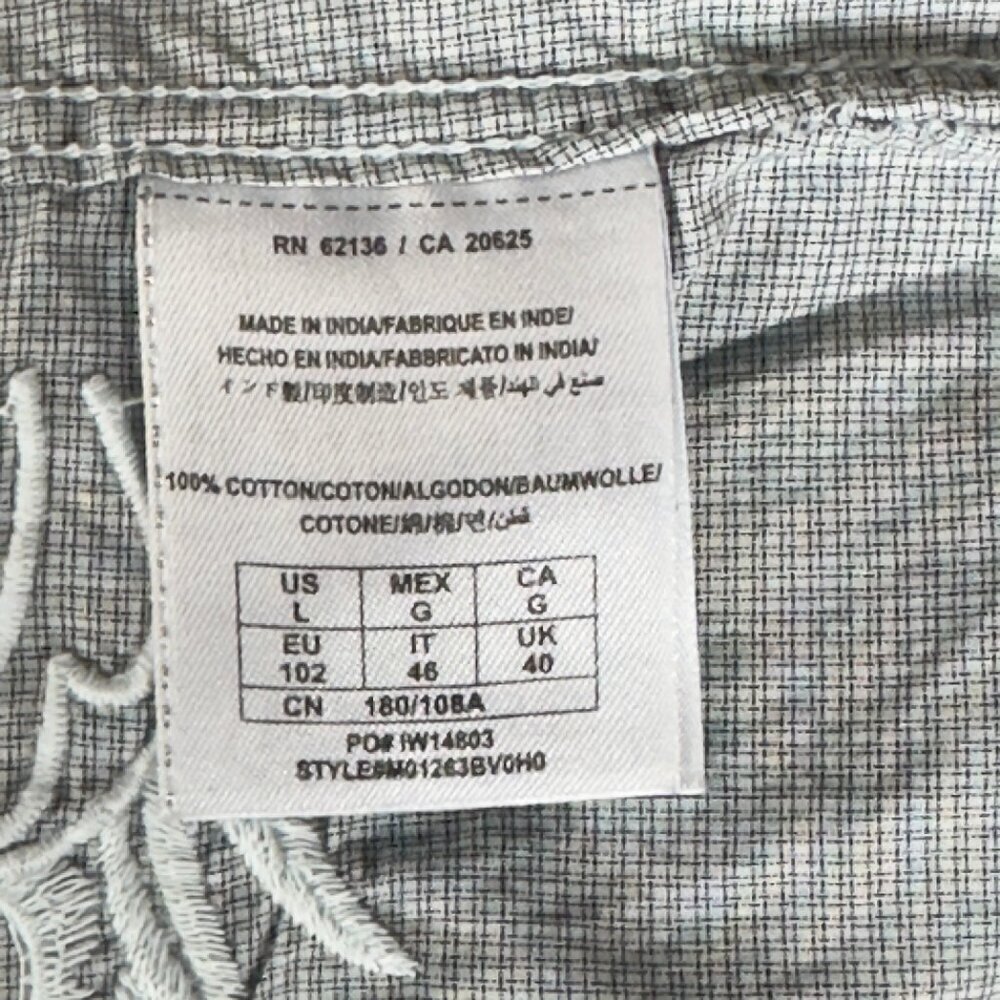 Guess Embroidered Men's Shirt - NWT - 100% Cotton - Western - Illusion Blue - Picture 4 of 13